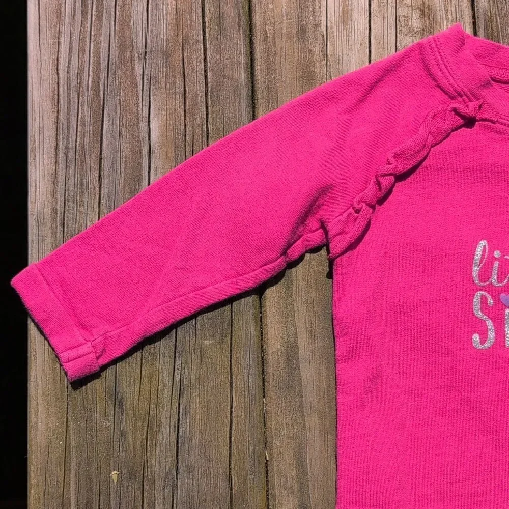 Carter's 18 Month Pink Little Sister Rainbow Sweatshirt